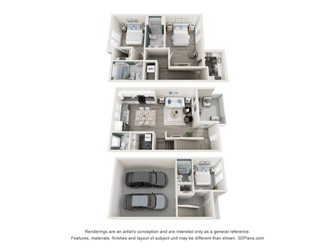 Floor plan for 3 beds, 3.5 baths, 1779 sqft